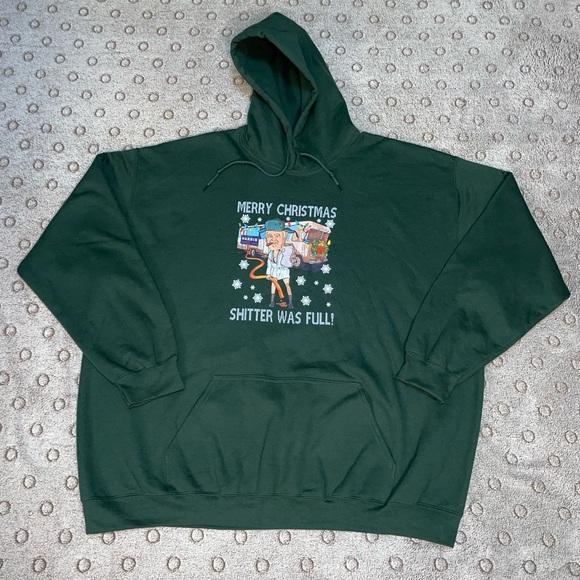 Trump Funny Ugly Christmas Hoodie Size 4XL Pullover New Green National Lampoons - Picture 2 of 13